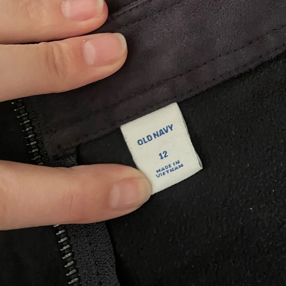 Old Navy Faux-Suede Utility A-Line Mini Skirt - Navy Blue - Picture 6 of 7